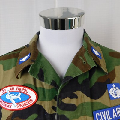 CAP Civil Air Patrol BDU Woodland Camo Shirt Jacket - Medium Short 
