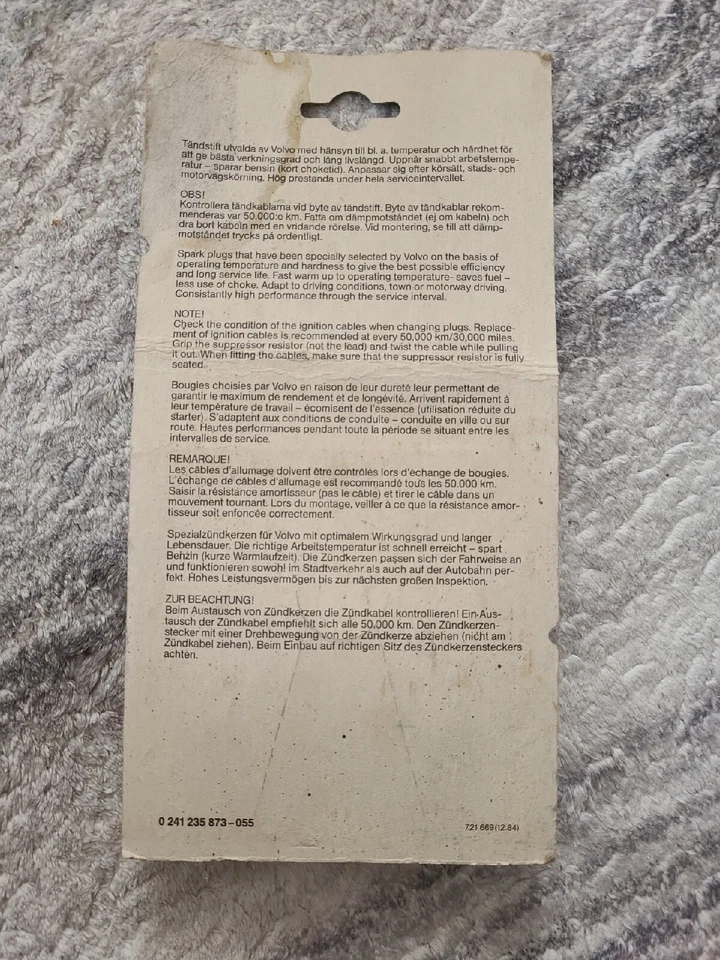 Set of 4 Vintage Volvo Spark Plugs - Image 2 of 2