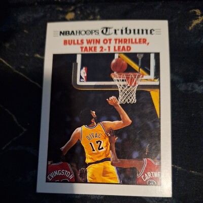 1991 NBA Hoops Tribune, Bulls Win OT Thriller Take 2-1 Lead, #540, Lakers