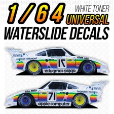 1/64 Scale APPLE Custom White Toner Universal WaterSlide Decal for Hot