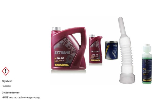 5 L OLIO motore Mannol Extreme 5W-40 API SN/CF incl. Tubo di scarico additivo EUR 35,99