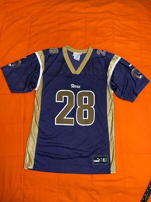 Vintage Rams Jersey Youth Large Marshall Faulk #28