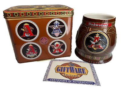 Anheuser-Busch Historical A & Eagle Series Stein & Tin 1930 Edition CS255 1995