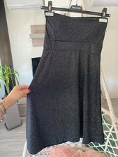 VESTITO VESTITINO CON BRILLANTINI A FASCIA NERO
