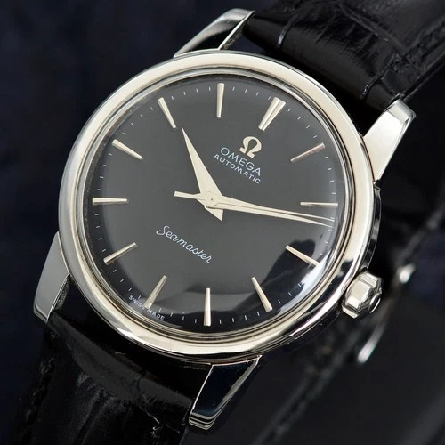 VINTAGE OMEGA SEAMASTER AUTOMATIC BLACK DIAL DRESS MEN'S WATCH
