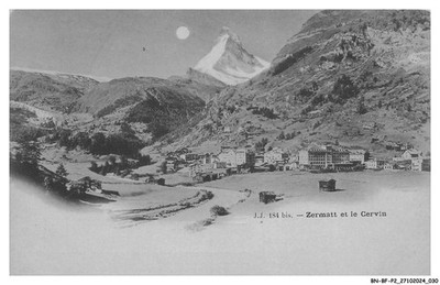 BN-BFP2-0227-SUISSE - Zermatt und Die Cervin - Karte Mond