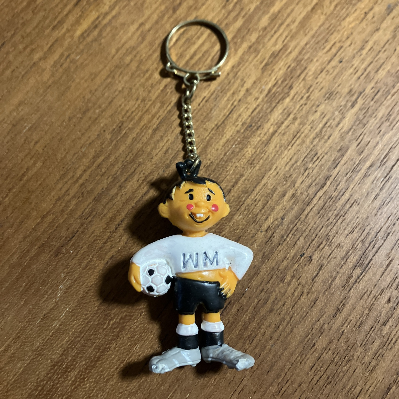 Vintage 1974 World Cup Tip and Tap Mascot Keychain Classic Football Memorabilia