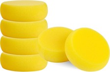 6 Pcs Pottery Sponges, Round Painting Sponge 3inch Yellow Artist Sponges Craft C
