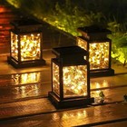 Solar Lantern Outdoor Hanging Garden Light Waterproof LED Patio Table Decor