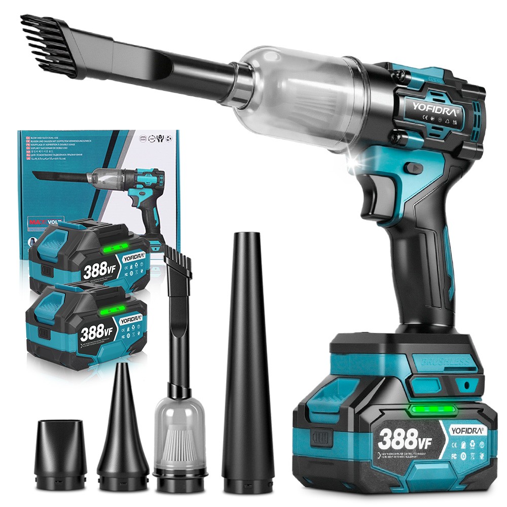 Soffiatore a batteria Senza Fili 18V Brushless per polvere aspirapolvere foglie