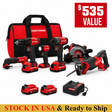 CRAFTSMAN V20 20V 6-Tool Cordless Combo Kit C...