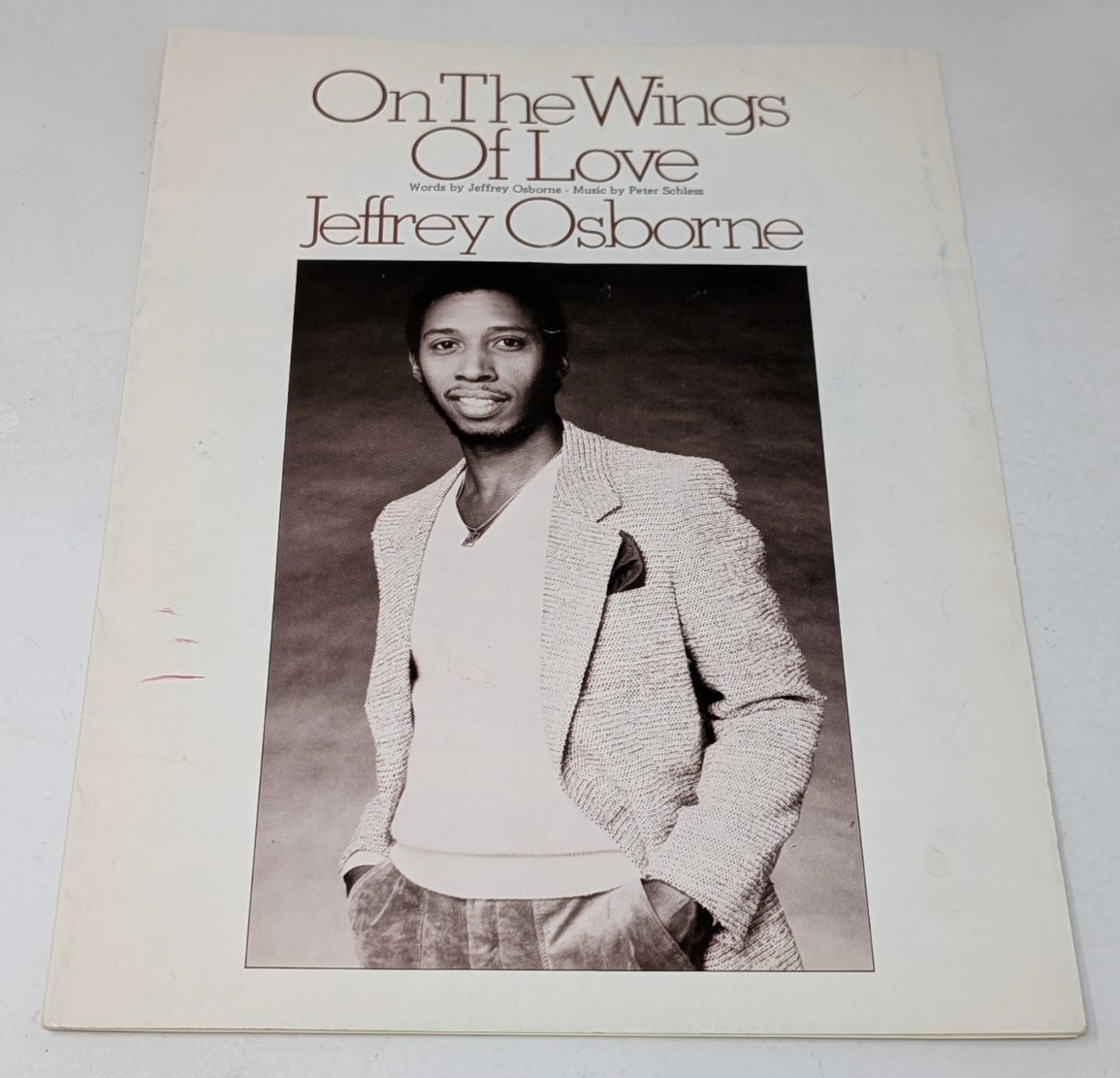 On The Wings Of Love Jeffrey Osborne Photo 1982 Sheet Music Schless Pop Vintage