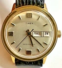 1975  TIMEX  26860 02775 Wrist Watch NICE!  New Shark Skin Calf Strap  Runs G29