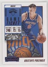 2018-19 Panini Contenders Game Ticket Red Kristaps Porzingis #13 1hs9