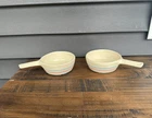 McCoy Blue/Pink Stripe Soup Bowl with Handle #874 Set of 2