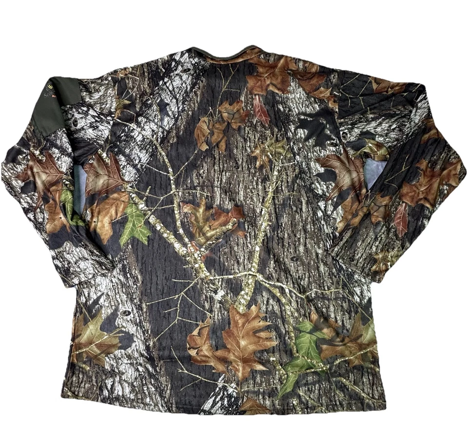 Mens Large Rocky 1/2 Zip Pullover Scent IQ Mossy Oak Camouflage Lightweight Hunt - Image 3 of 4