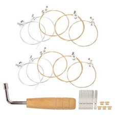 1Set Sturdy Lyre Strings and Tuning Pegs Kit for Lyre Harp with Assorted Color