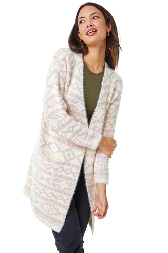 Longline-Cardigan mit Aztekenmuster und Quastensaum - Ladies Roman Originals Frauen - Bild 10 von 179