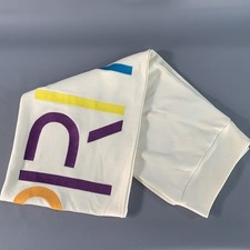 ESPRIT Cream Multi Color Embroidered Cotton Polyester Scarf