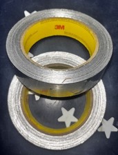 Two 3M 1  X 55 Yards 4380 Silver Aluminum Foil Tape 92862  TWO ROLLS