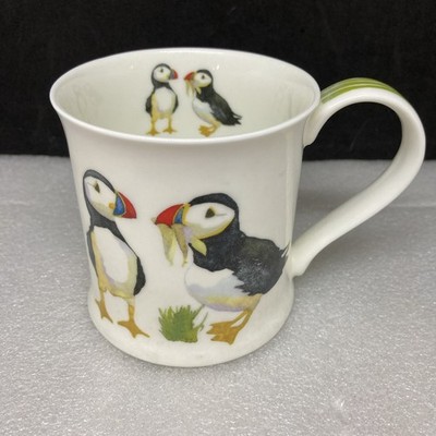 Dunoon Puffins Emma Ball Mug Fine Bone China Made in England Tea Coffee
