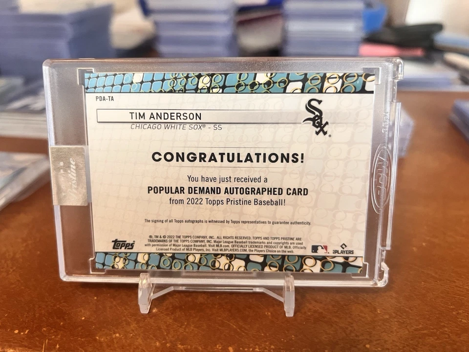 2022 Topps Pristine - Popular Demand Auto Tim Anderson #PDA-TA (AU) WHITESOX🔥 - Image 4 of 4