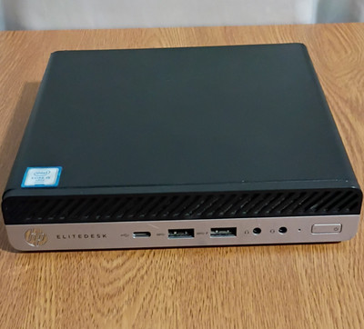 HP EliteDesk Mini PC Desktop Black/Silver Office, USB-C, DisplayPort, VGA