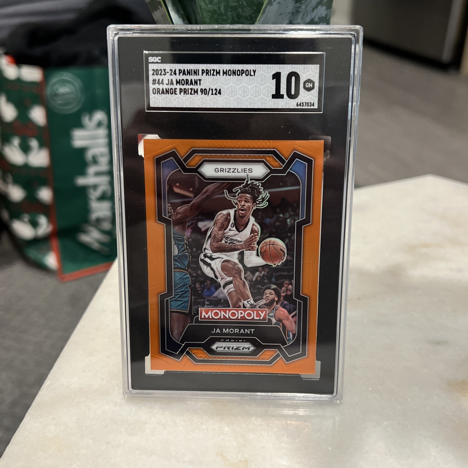 2023-24 Panini Prizm Monopoly #44 Ja Morant Orange Prizm #/124