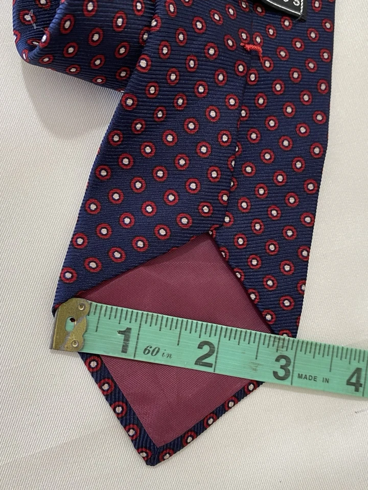 The Mens Store Bloomingdales Azul Seda Hombre Corbata Patrón Lunares Foto 3 de 4