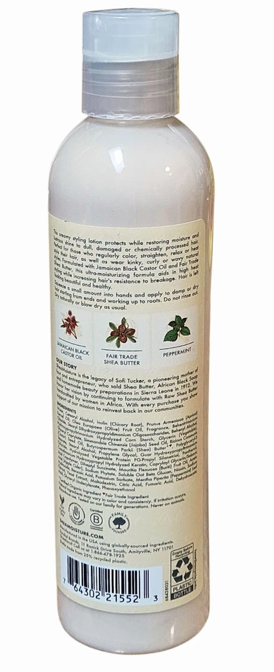 Loción de peinado Shea Moisture Jamaican Black Ricino Strength & Restore 8 oz Foto 2 de 2