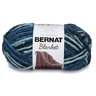 Teal Dreams Bernat Blanket Yarn Big Ball 300g Chenille Soft Knitting Crochet