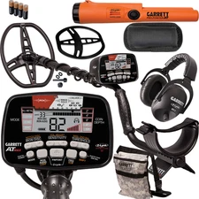 Garrett AT Max Metal Detector Waterproof + Z-Lynk Headphone + Pinpointer + Pouch