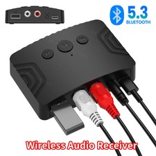 Bluetooth 5.3 Audio Receiver 3.5mm AUX RCA USB U-Disk Stereo Music Audio Adapter