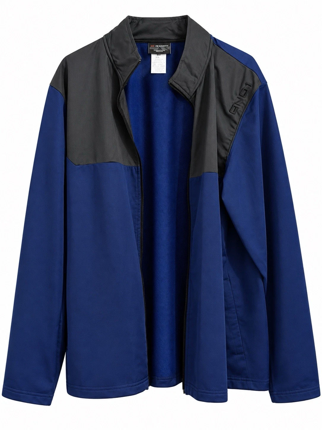 AND1 Blue Black Full Zip Windbreaker Light Jacket Men’s XL image 2