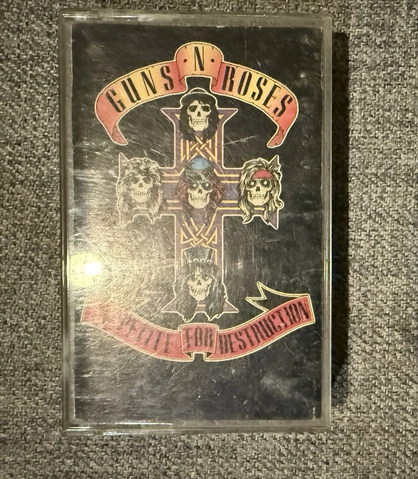 Guns N Roses Appetite for Destruction cassette tape Rock Axl Slash Tested 80's - Imagem 4 de 4