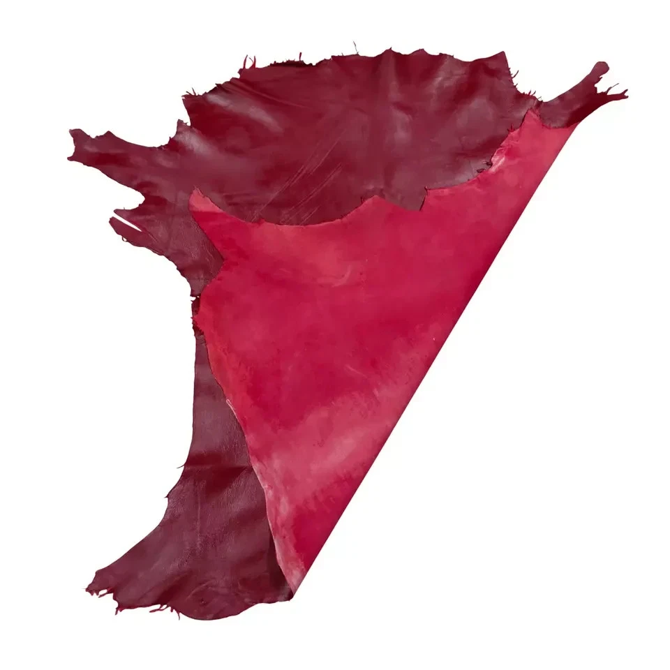 MAROON pele de cordeiro napa puro 100% couro real pele macia 6 quadrados Pés+ - Imagem 3 de 4