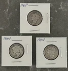 3 1941 P MERCURY DIMES, CIRCULATED, UNGRADED