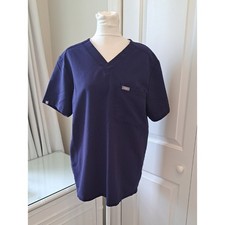 FIGS Womens Professional Technical Medical/Hospital/Office Navy Scrubs Top S