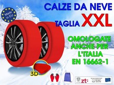 CALZE DA NEVE OMOLOGATE AUTO TAGLIA XXL PER PNEUMATICI 255/70R18 255/70/18