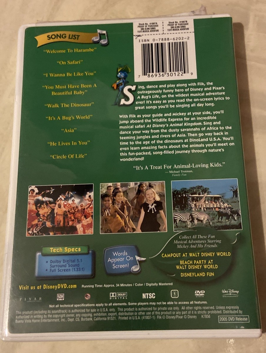Sing-Along Songs: Flik's Musical Adventure (DVD) for sale online