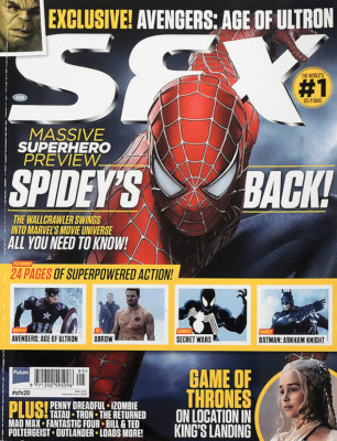 SFX MAGAZINE MAY 2015 . SPIDER-MAN FRONT COVER . AVENGERS AGE OF ULTRON