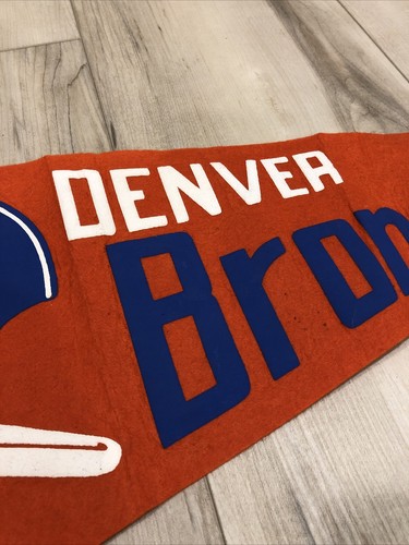 DENVER BRONCOS 1967 NFL 1 BAR RETRO FELT PENNANT Flag - Picture 3 of 12