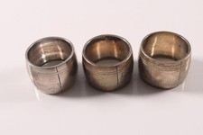 3 Serviettenringe Silber  mit Monogrammen RH LH 28gramm antik um 1900