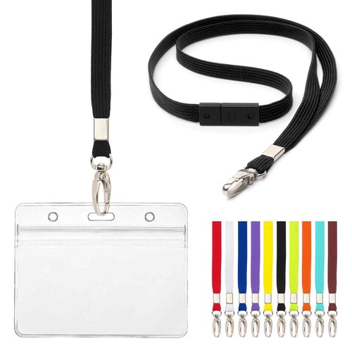 Schlüsselband Ausweisetui Sicherheit Abreißbarer Umhängeband Kunststoff Brieftasche Abzeichen 10-teiliges Set - Bild 17 von 128