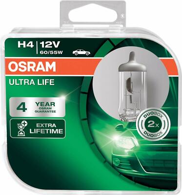 OSRAM H4 ULTRA LIFE 12V 60/55W 2er Set 64193ULT-HCB longlife Halogenlampe
