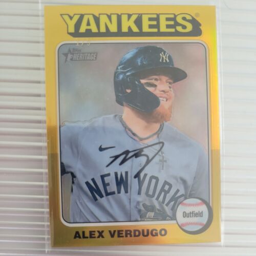 2024 MLB Topps Heritage Alex Verdugo SSP cromo oro 1/5 #275 Yankees - Foto 1 di 8