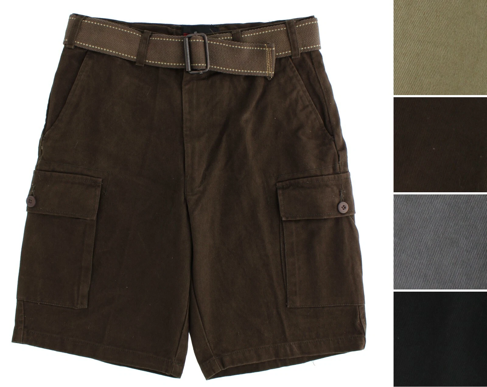 Wrangler Riggs Workwear Cargo Shorts Men's 6-Pocket Canvas Belted Denim Twill