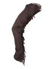 Tough 1 Western Chaps Adult Synthetic Equitation Fringe Adjust 63-315