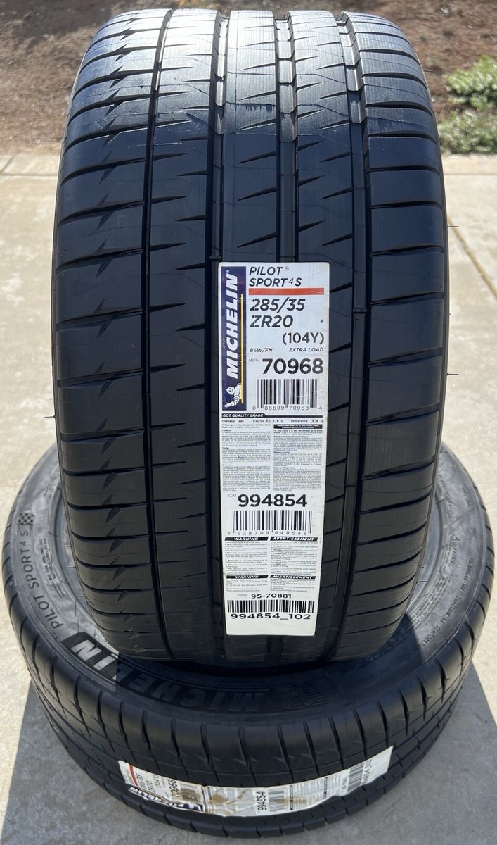 Set of TWO BRAND NEW 285/35ZR20 Michelin Pilot Sport 4S Star
