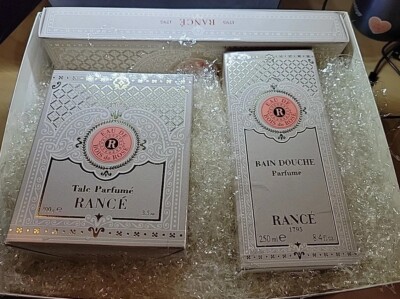 Vintage Rance 1795 Bois de Rose Gift Set NIB, Talc/Savon/Parfume Extremely Rare